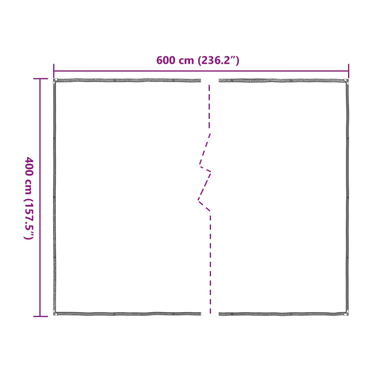 Presenning med øyer Gjennomsiktig 4 x 6 m Polyethylen vidaXL