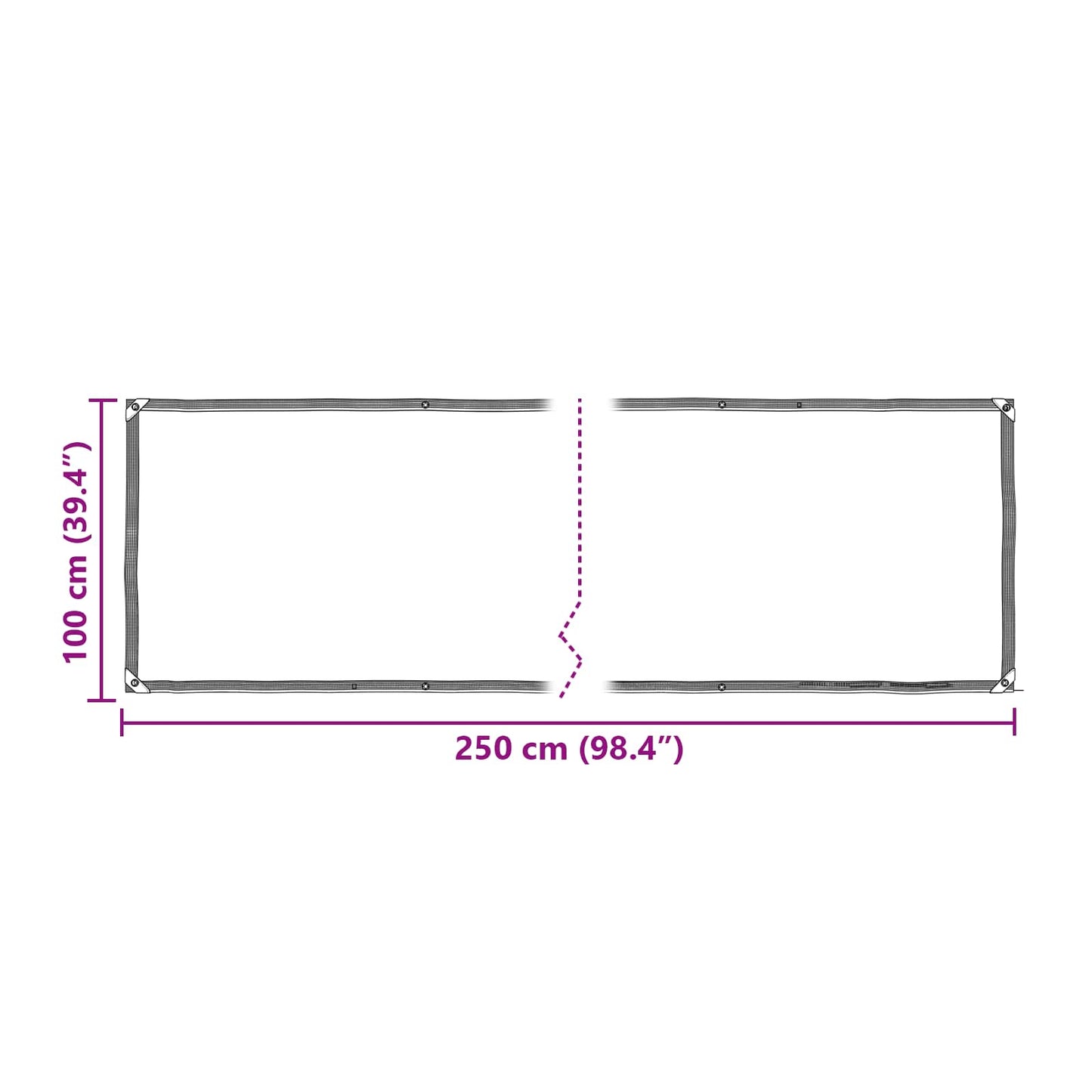 Plante Dekke Gjennomsiktig 2,5 x 1 m PE