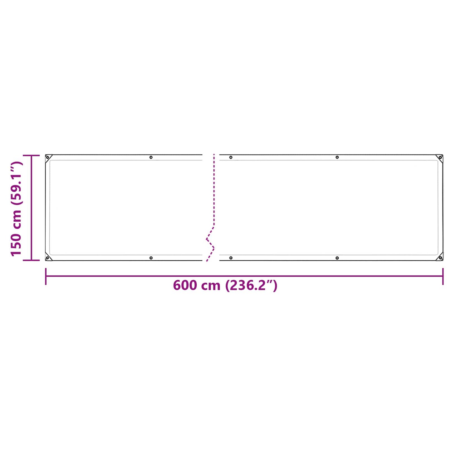 Plante Dekke Gjennomsiktig 6 x 1,5 m PVC