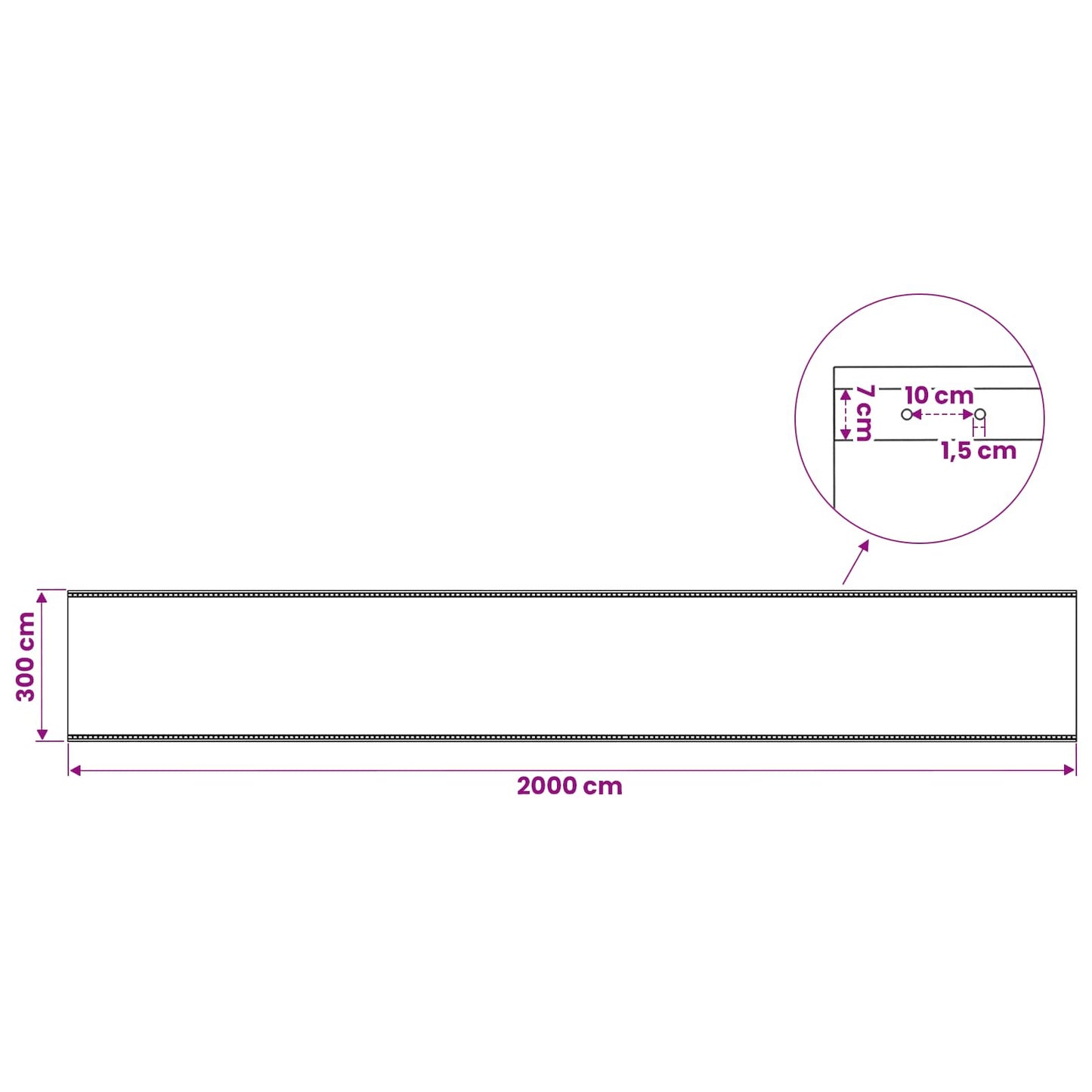 Presenning med øyer 2 stk. Grønn 3 x 20 m 260 gsm PE