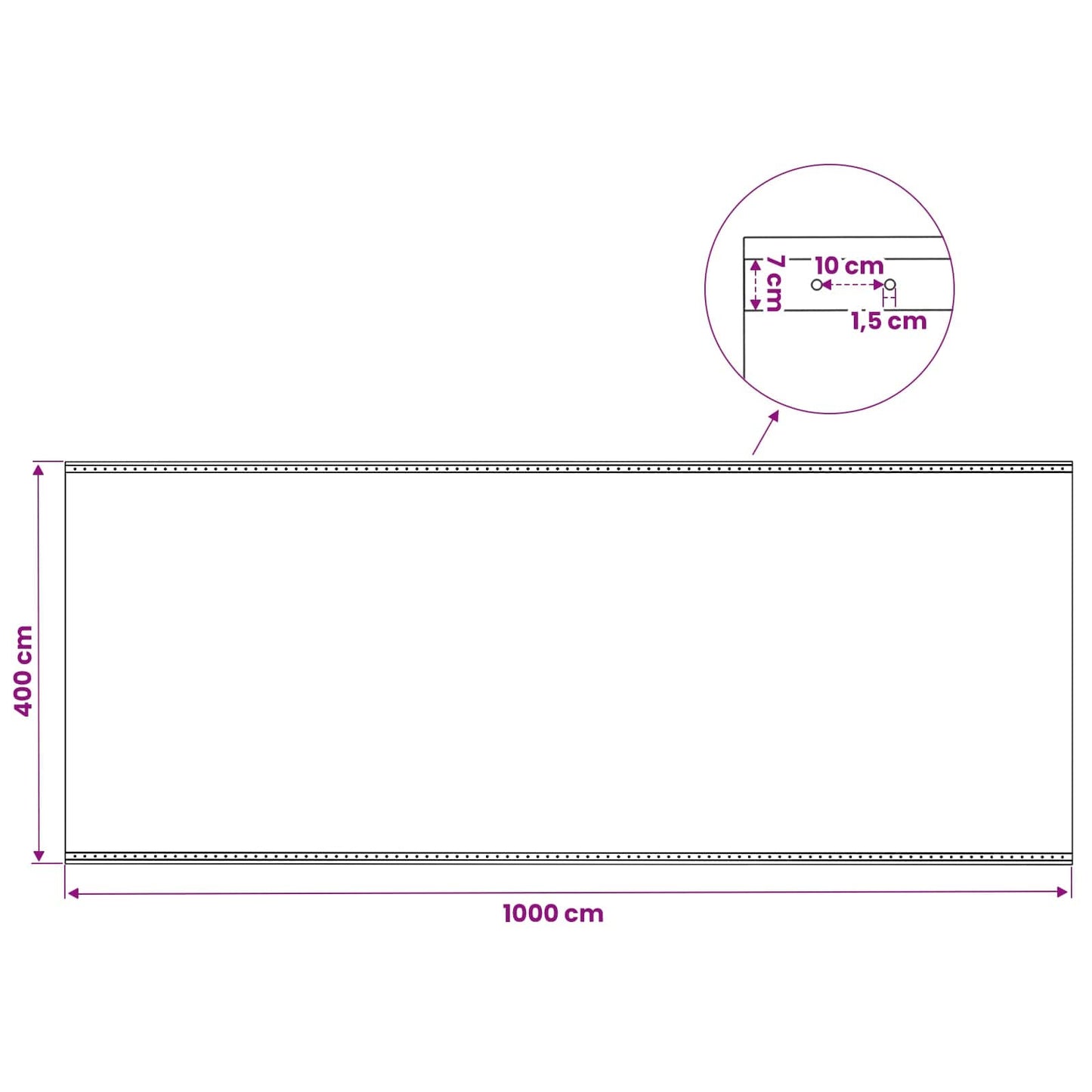 Presenning med øyer 2 stk. Grønn 4 x 10 m 260 gsm PE