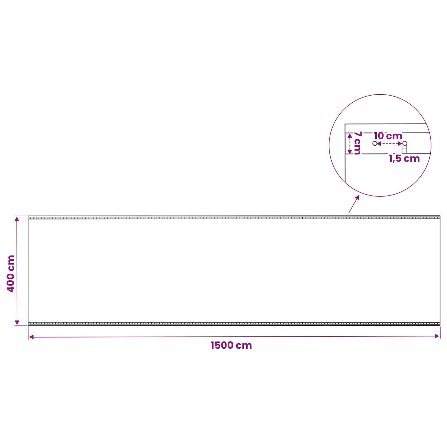 Presenning med øyer 2 stk. Grønn 4 x 15 m 260 gsm PE