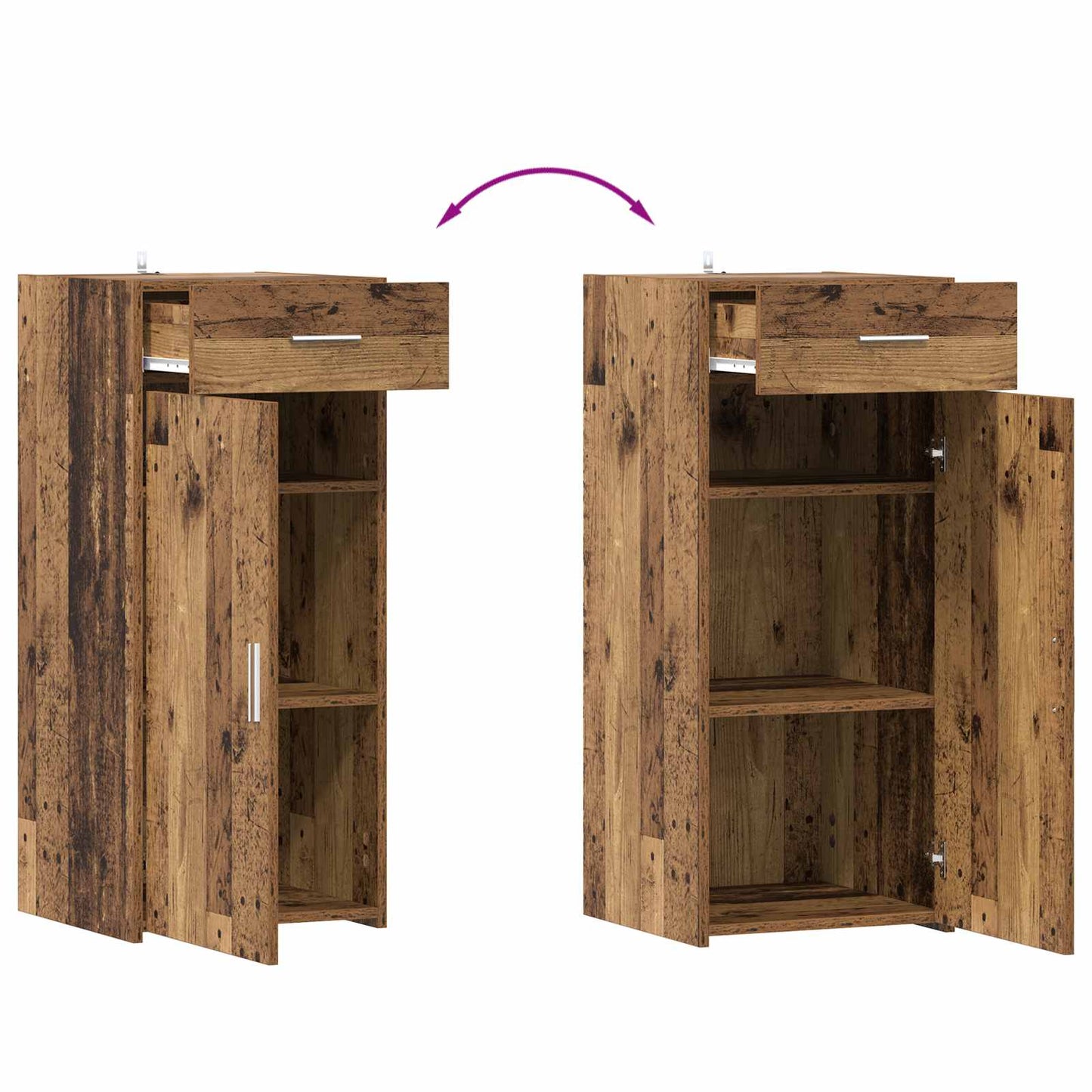 Oppbevaringsskap Gammelt tre 40 x 42,5 x 93 cm Konstruert tre