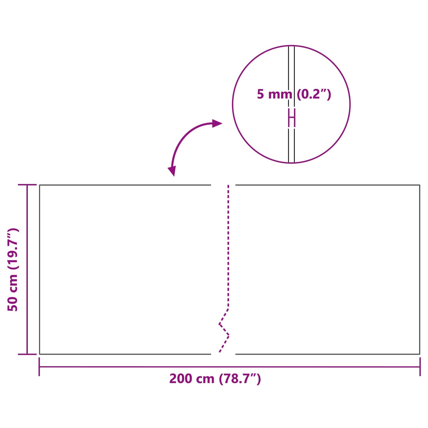 Korkrull Brun 200 x 50 x 0,5 cm Kork