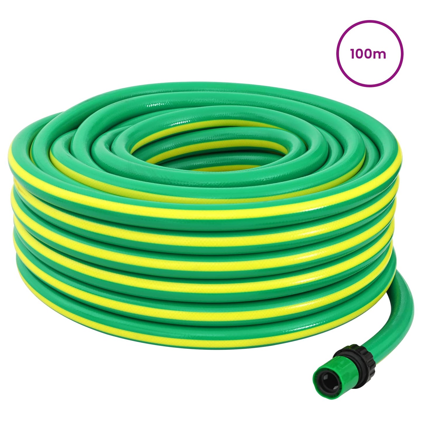 Hageslange 5-Lags Grønn og gul 3 / 4'' 100 m PVC