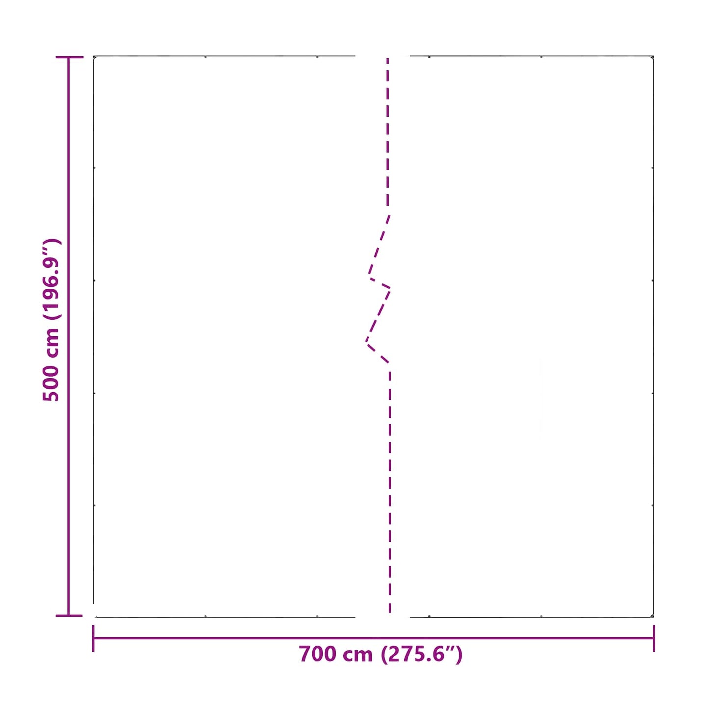 Duk Gjennomsiktig 7 x 5 m PE