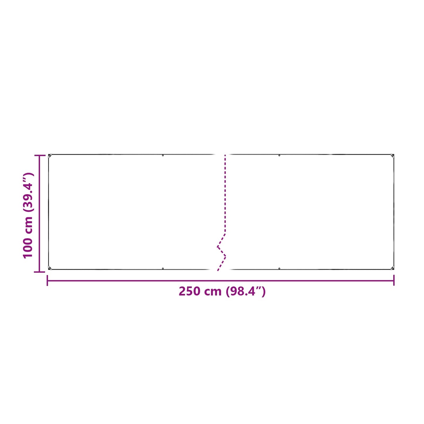 Duk 350 gsm Gjennomsiktig 2,5 x 1 m PVC