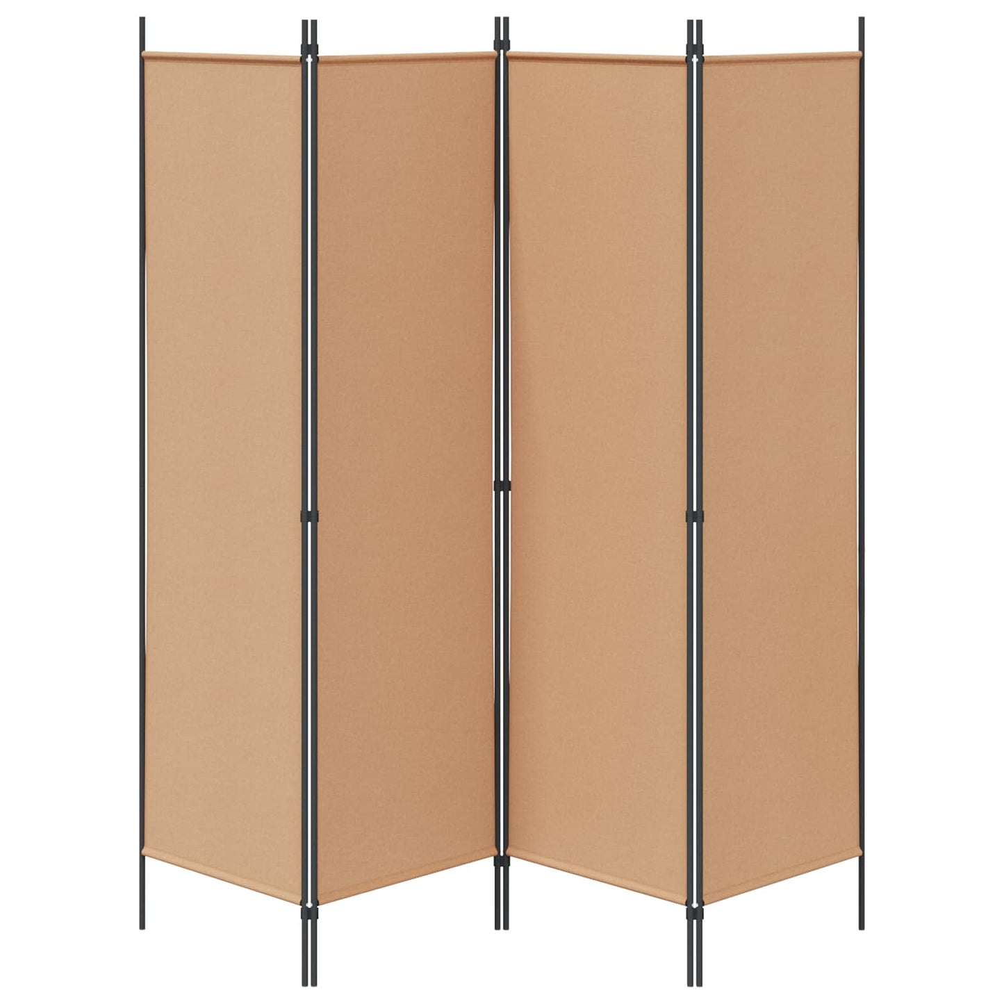 4-panel romdeler Beige 200 x 180 cm Stoff