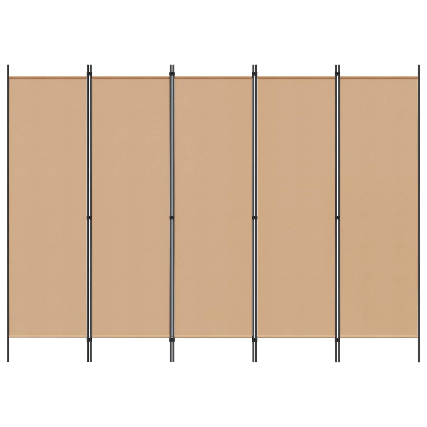 5-panel romdeler Beige 250 x 180 cm Stoff