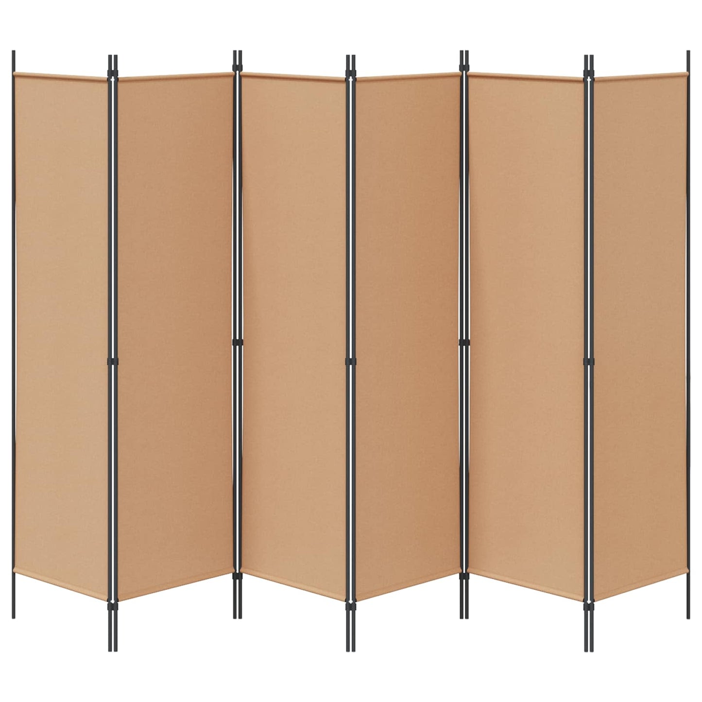 6-Panels Romdeler Beige 300 x 180 cm Stoff