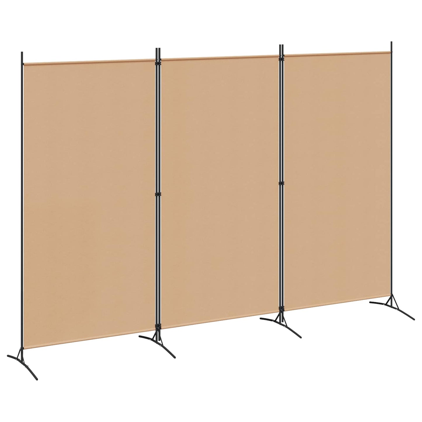 3-panel romdeler Beige 260 x 180 cm Stoff