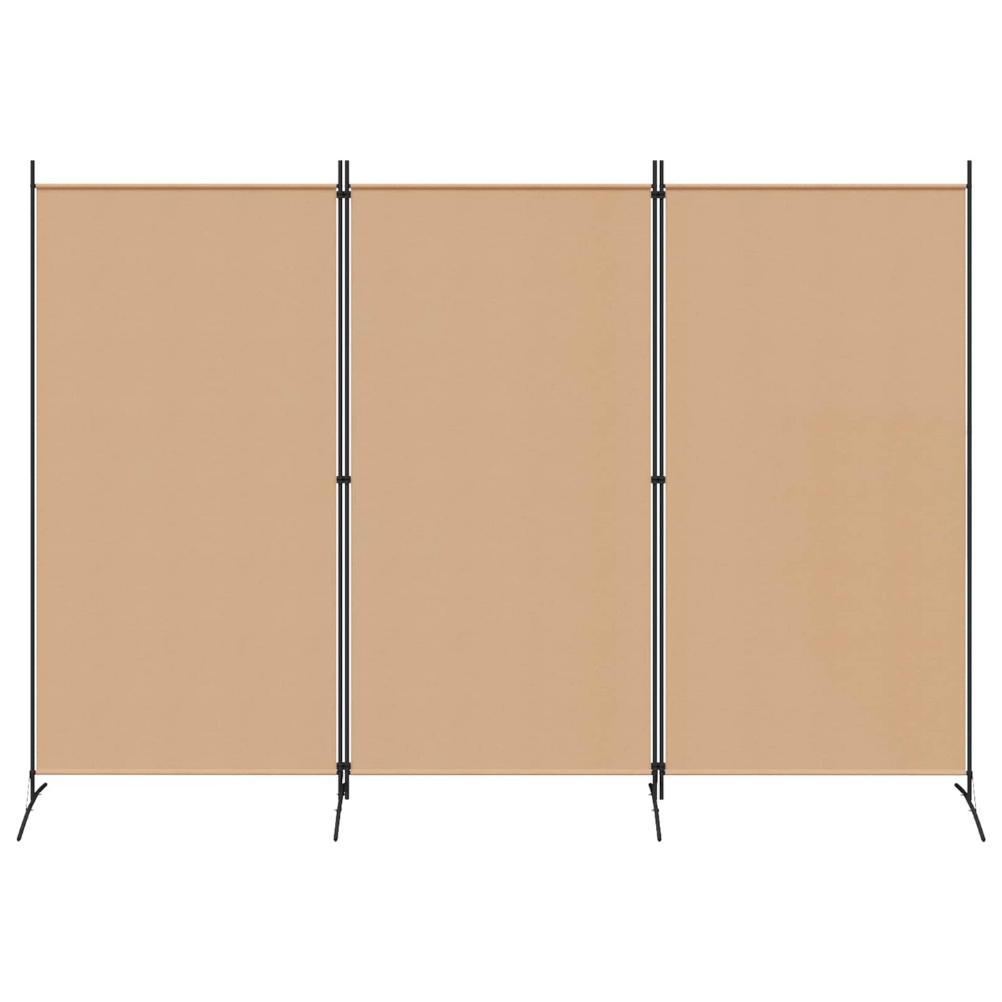3-panel romdeler Beige 260 x 180 cm Stoff