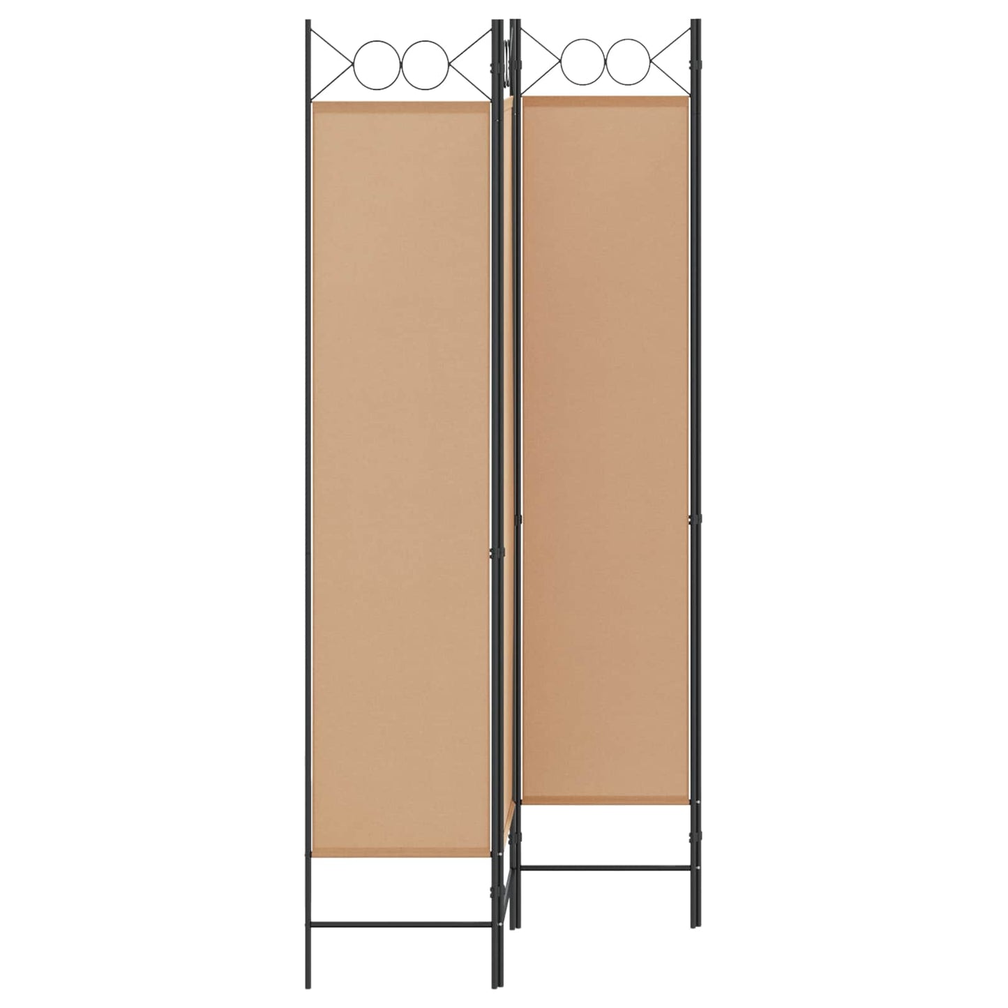 4-panel romdeler Beige 160 x 200 cm Stoff
