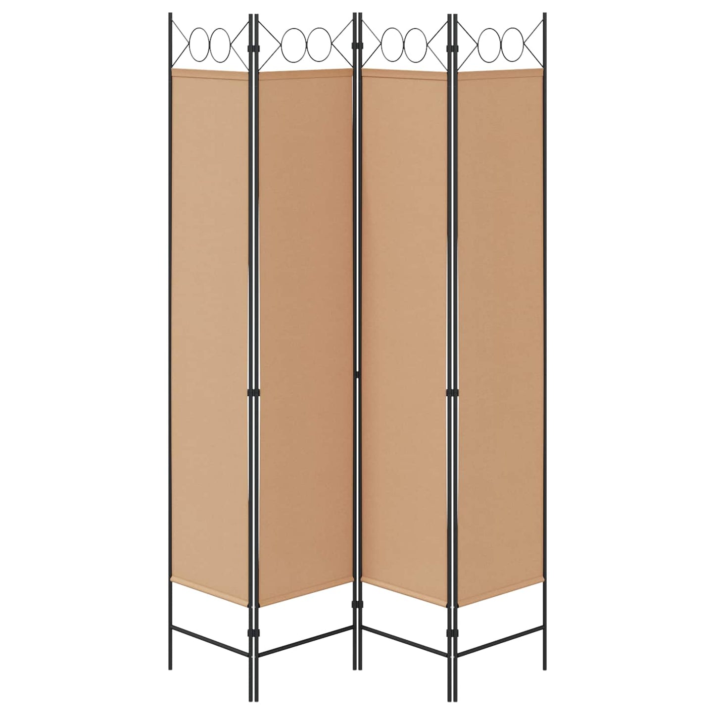 4-panel romdeler Beige 160 x 200 cm Stoff