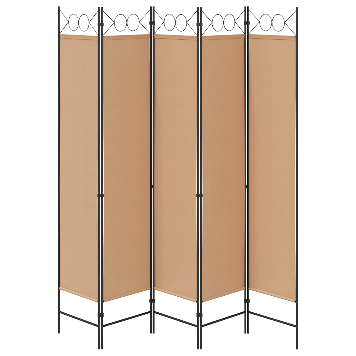 5-panel romdeler Beige 200 x 200 cm Stoff