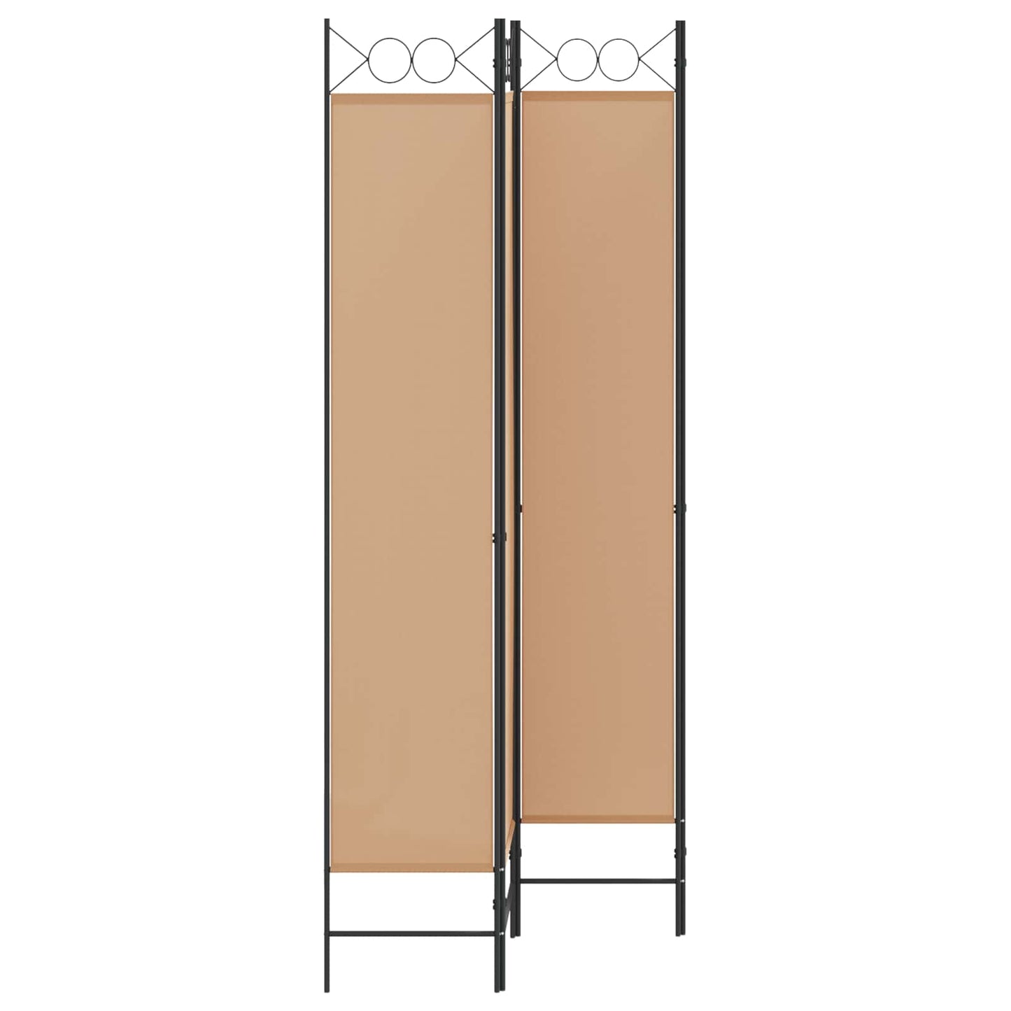 4-panel romdeler Beige 160 x 220 cm Stoff