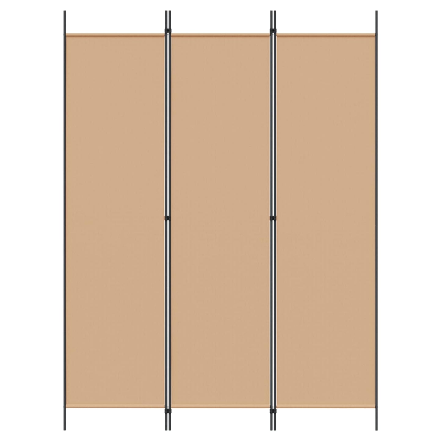 3-panel romdeler Beige 150 x 200 cm Stoff