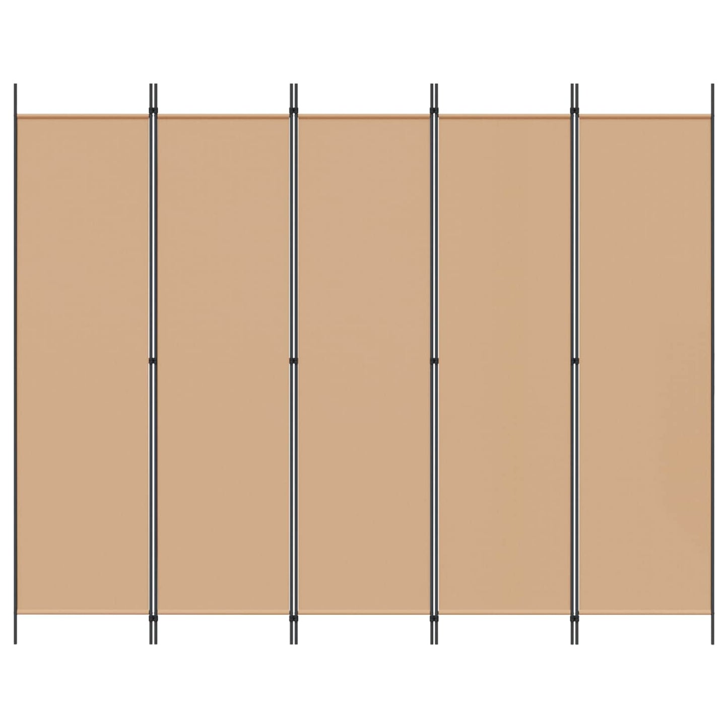 5-panel romdeler Beige 250 x 200 cm Stoff