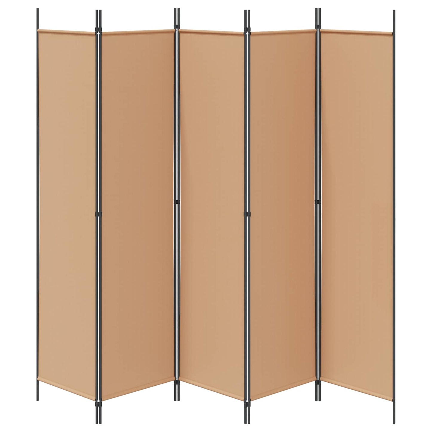 5-panel romdeler Beige 250 x 200 cm Stoff