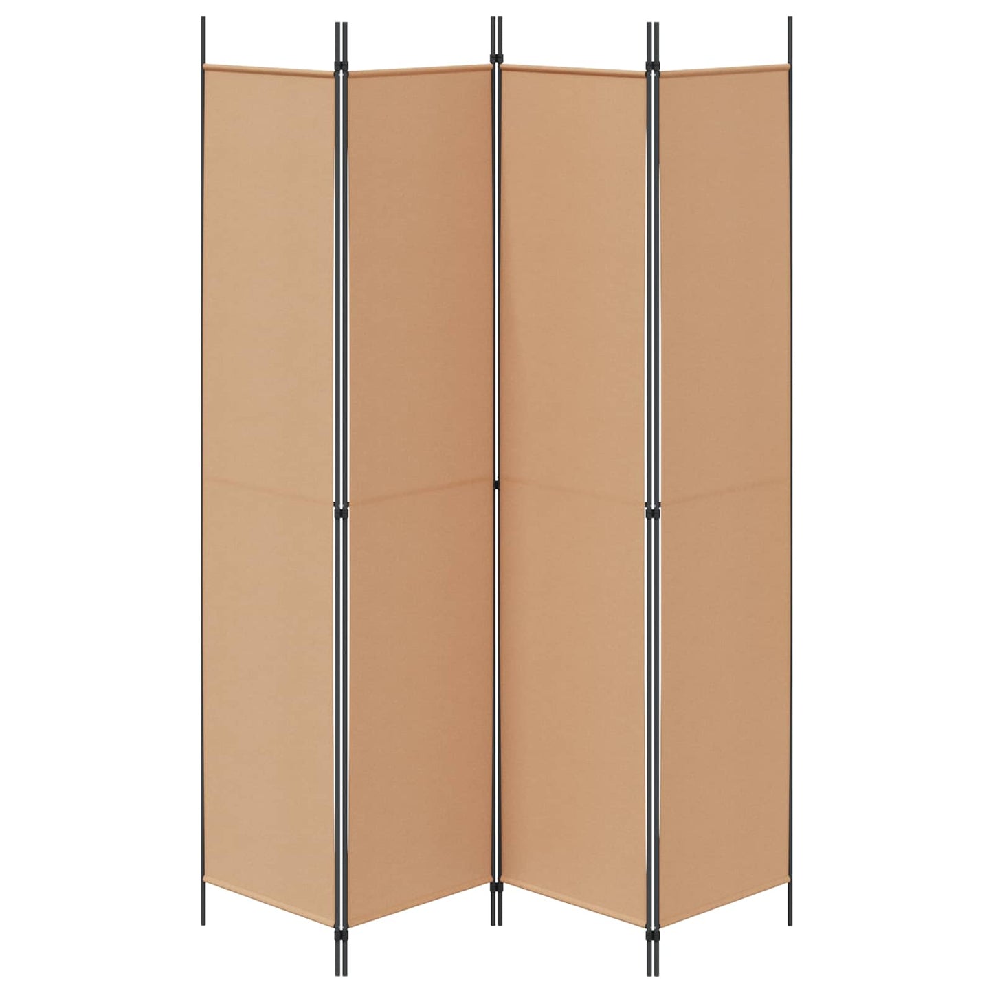 4-panel romdeler Beige 200 x 220 cm Stoff