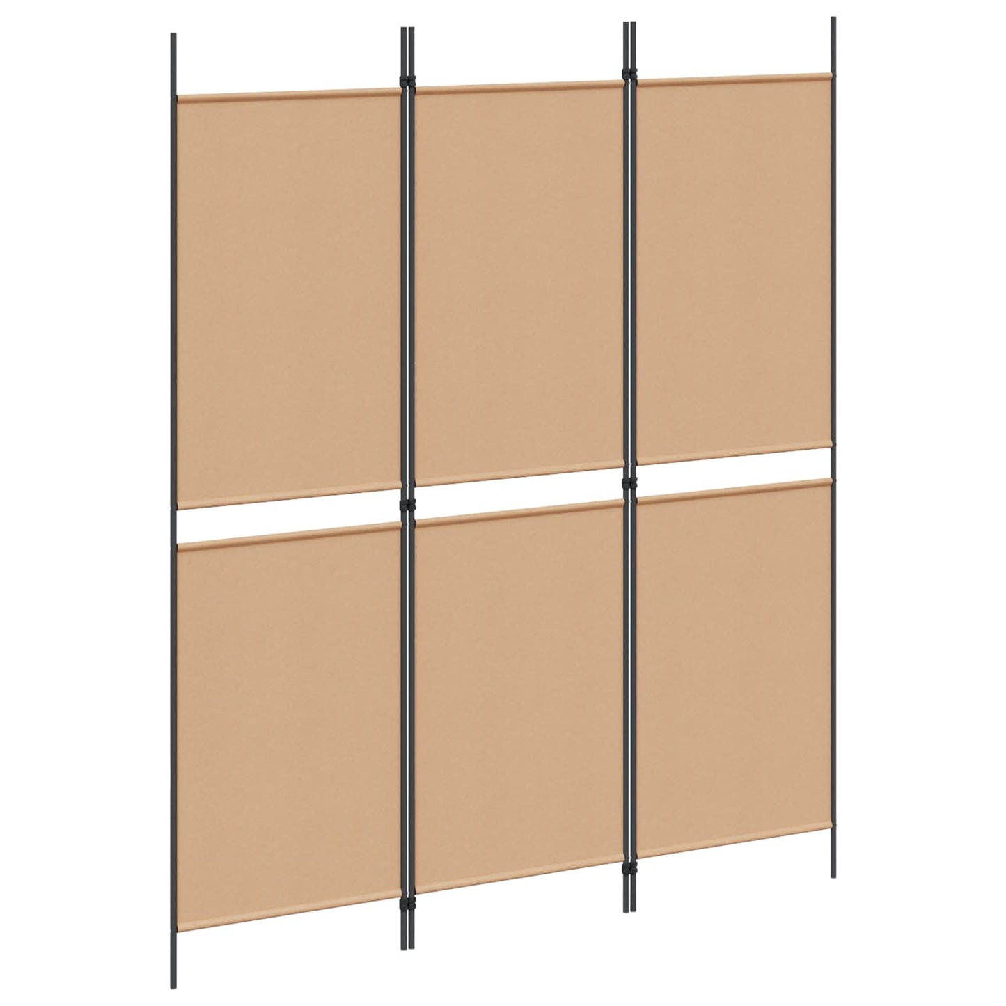 3-panel romdeler Beige 150 x 180 cm Stoff