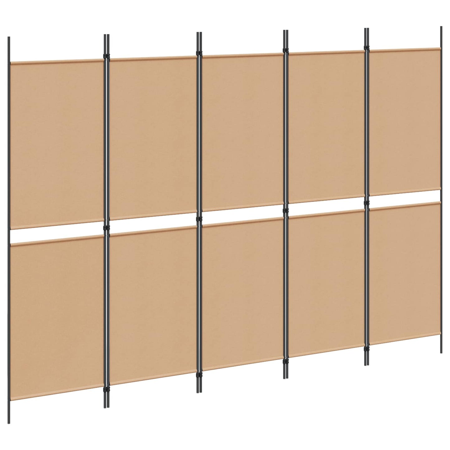 5-panel romdeler Beige 250 x 180 cm Stoff