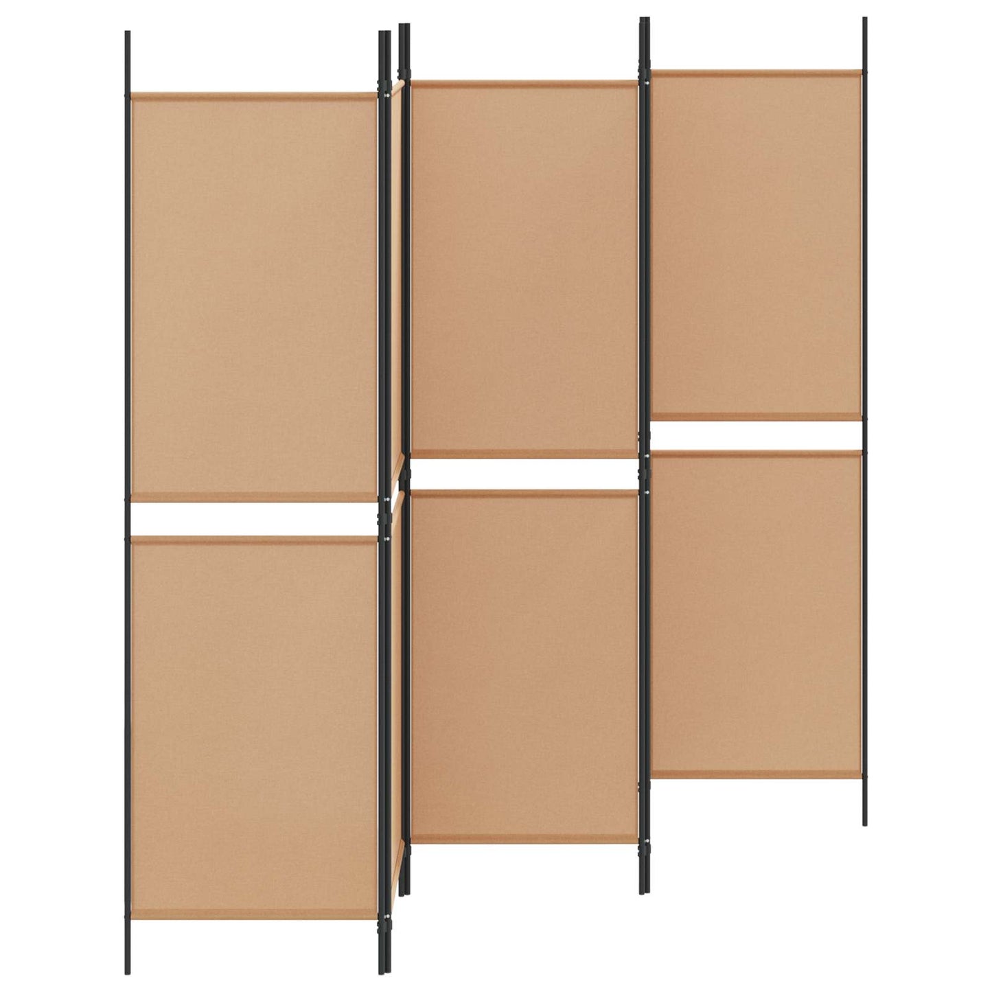 5-panel romdeler Beige 250 x 180 cm Stoff