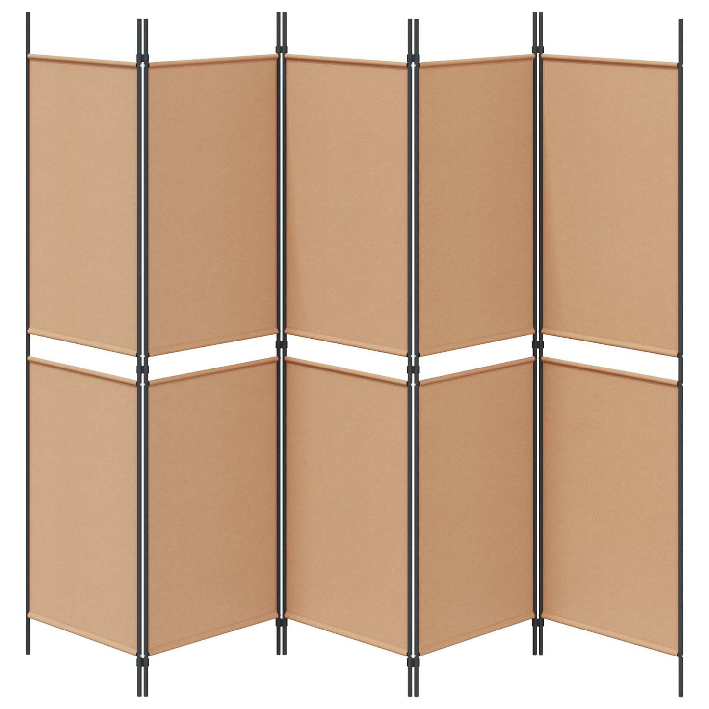 5-panel romdeler Beige 250 x 180 cm Stoff