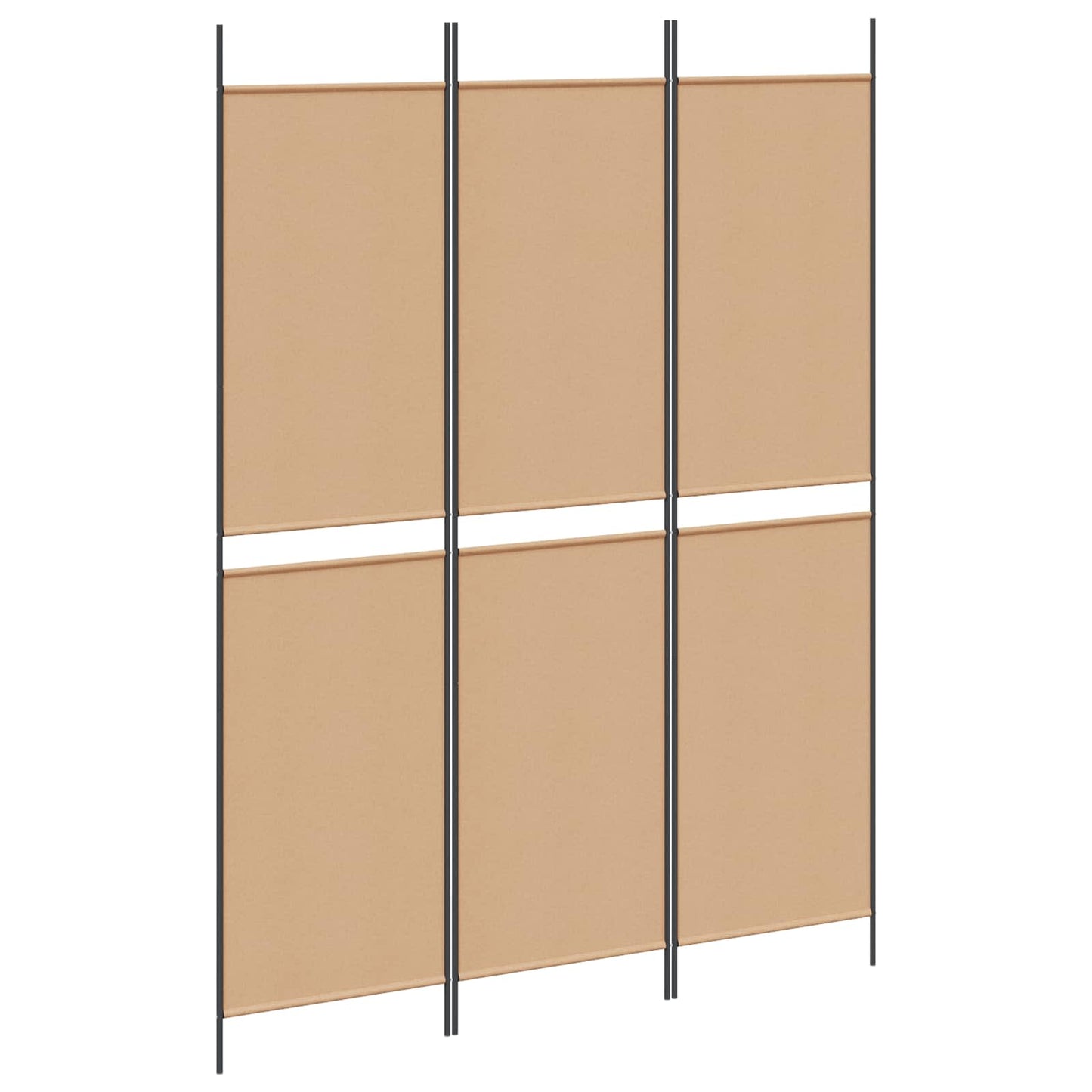 3-panel romdeler Beige 150 x 200 cm Stoff