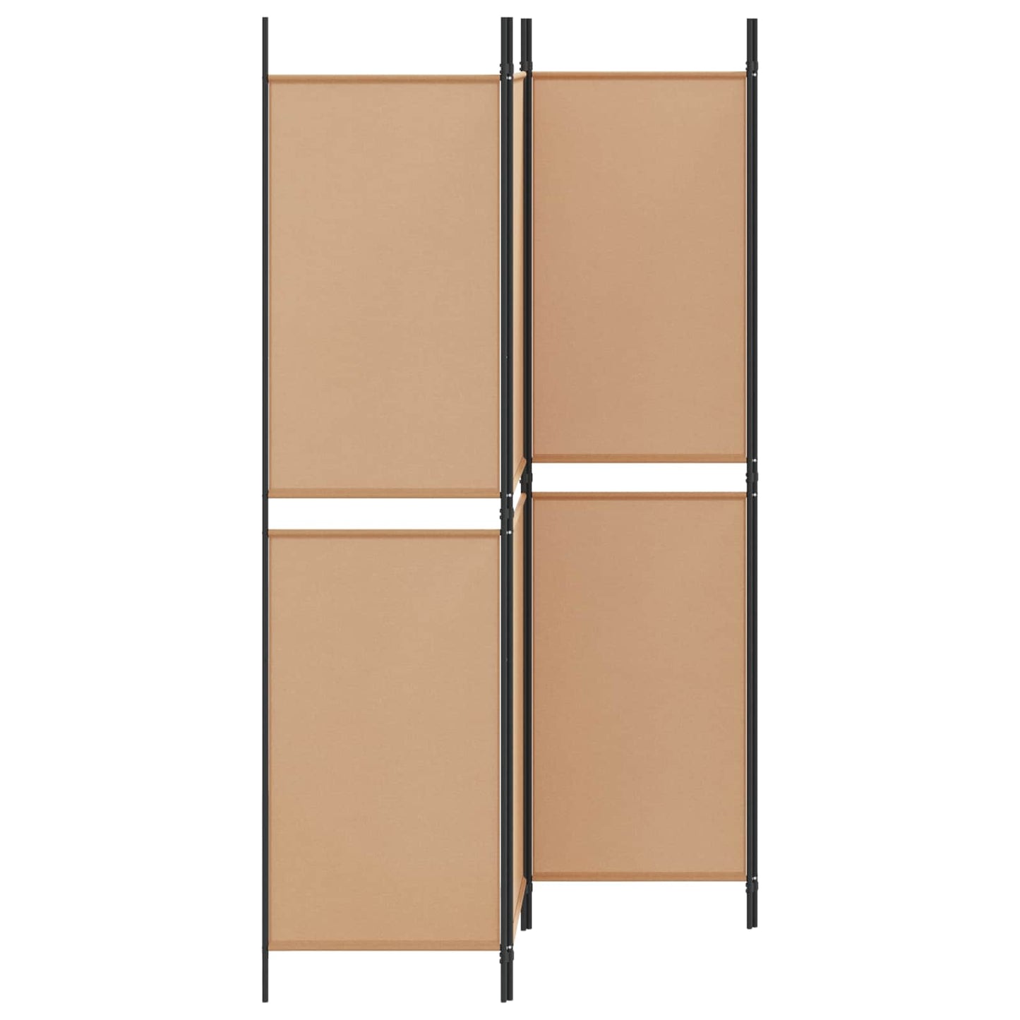 4-panel romdeler Beige 200 x 200 cm Stoff