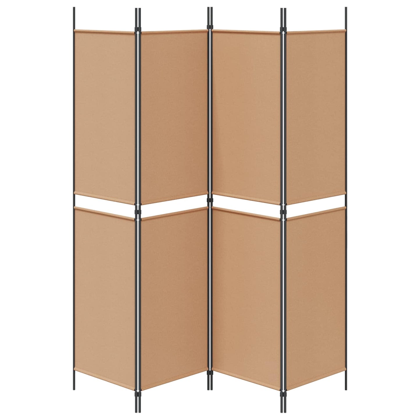 4-panel romdeler Beige 200 x 200 cm Stoff