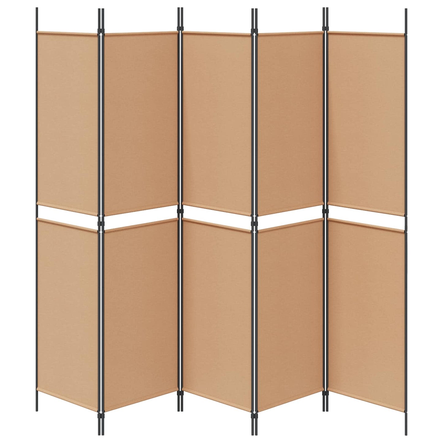 5-panel romskille Beige 250 x 200 cm Stoff