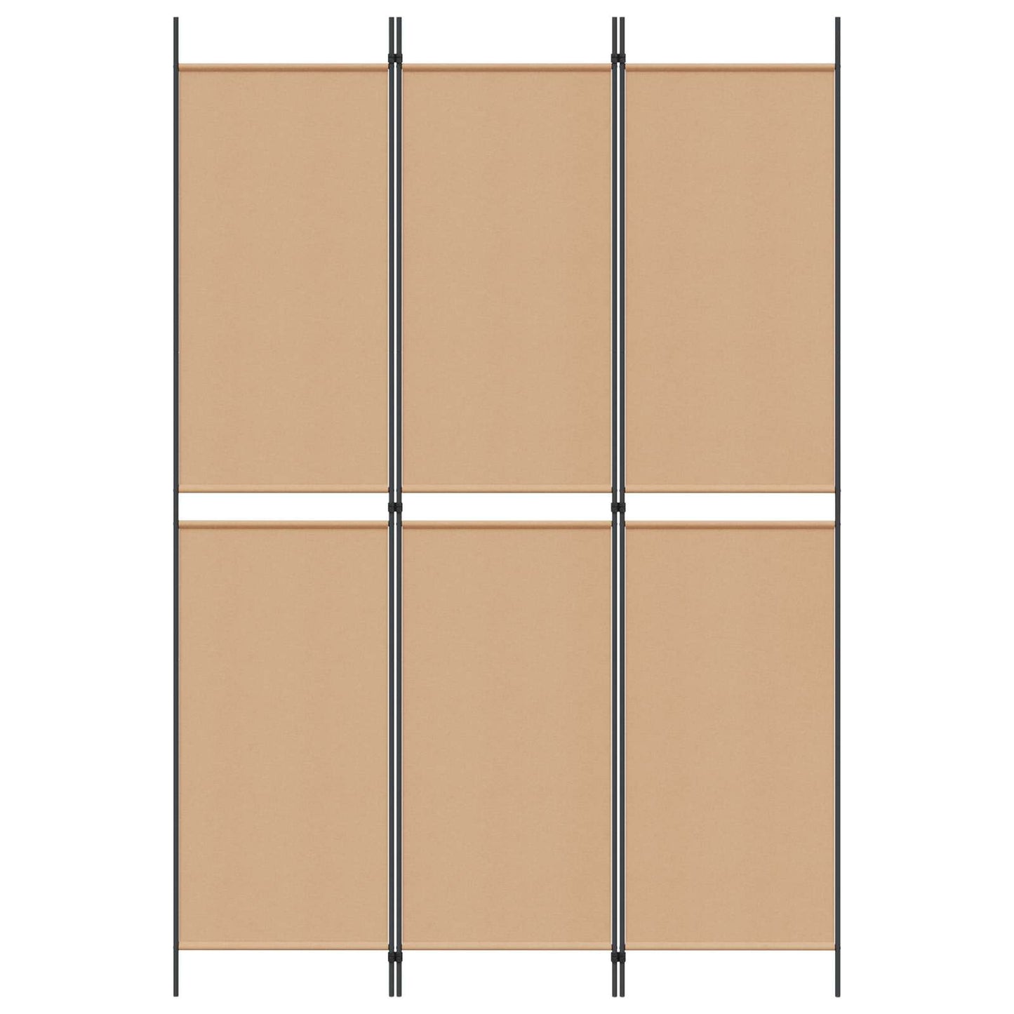 3-panel romdeler Beige 150 x 220 cm Stoff