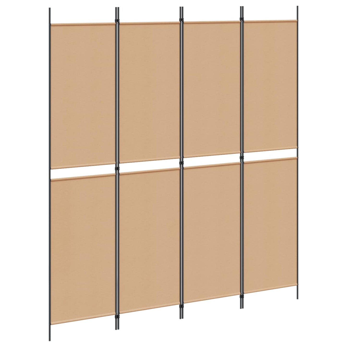 4-panel romdeler Beige 200 x 220 cm Stoff