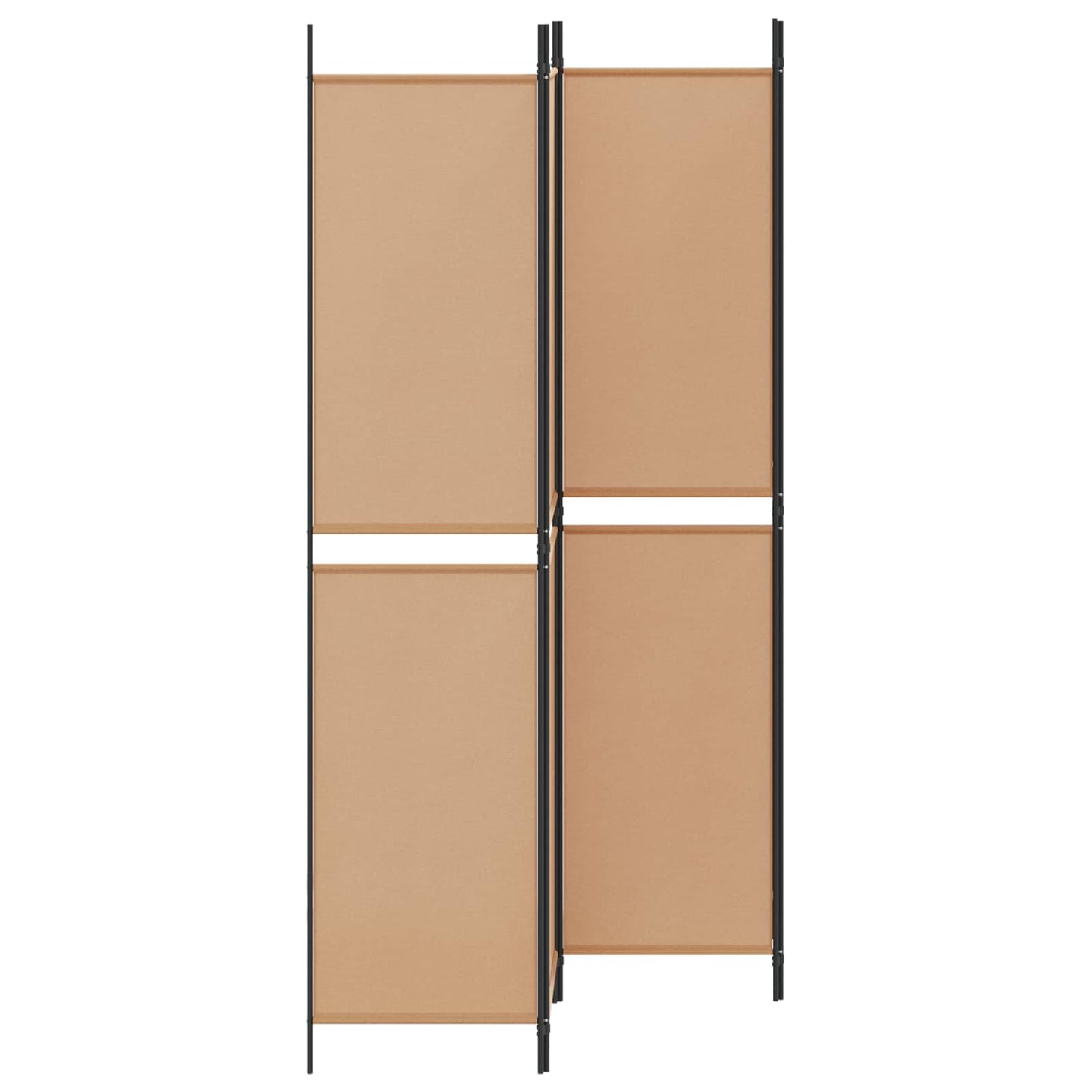 4-panel romdeler Beige 200 x 220 cm Stoff