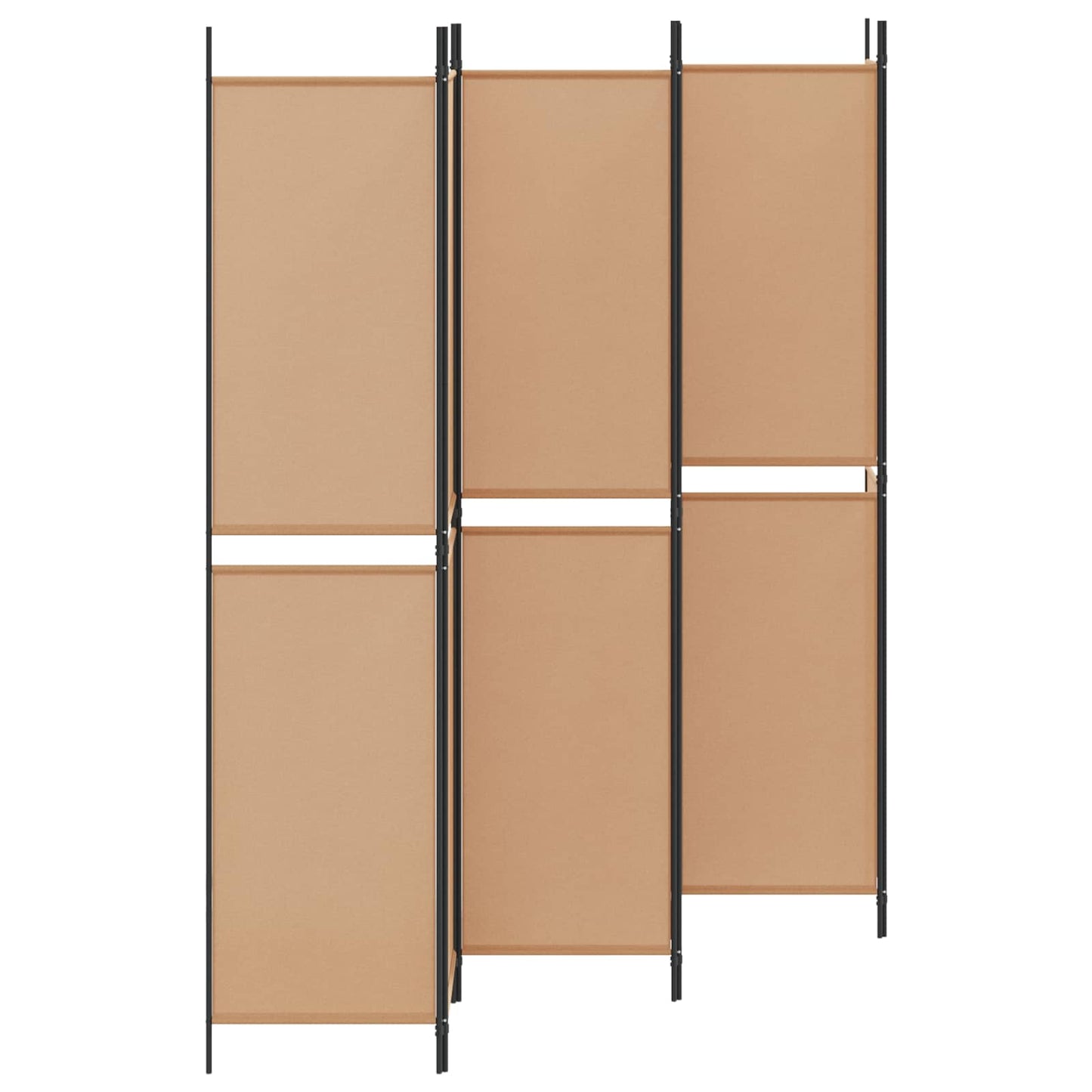 6-Panels Romdeler Beige 300 x 220 cm Stoff