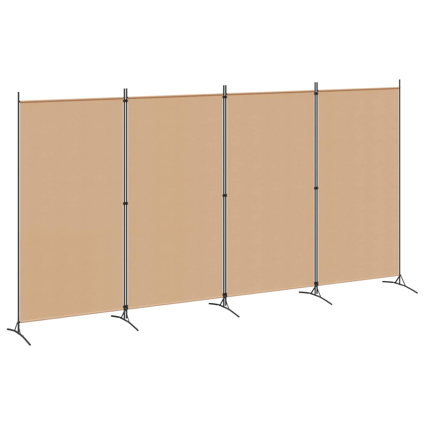 4-panel romdeler Beige 346 x 180 cm Stoff
