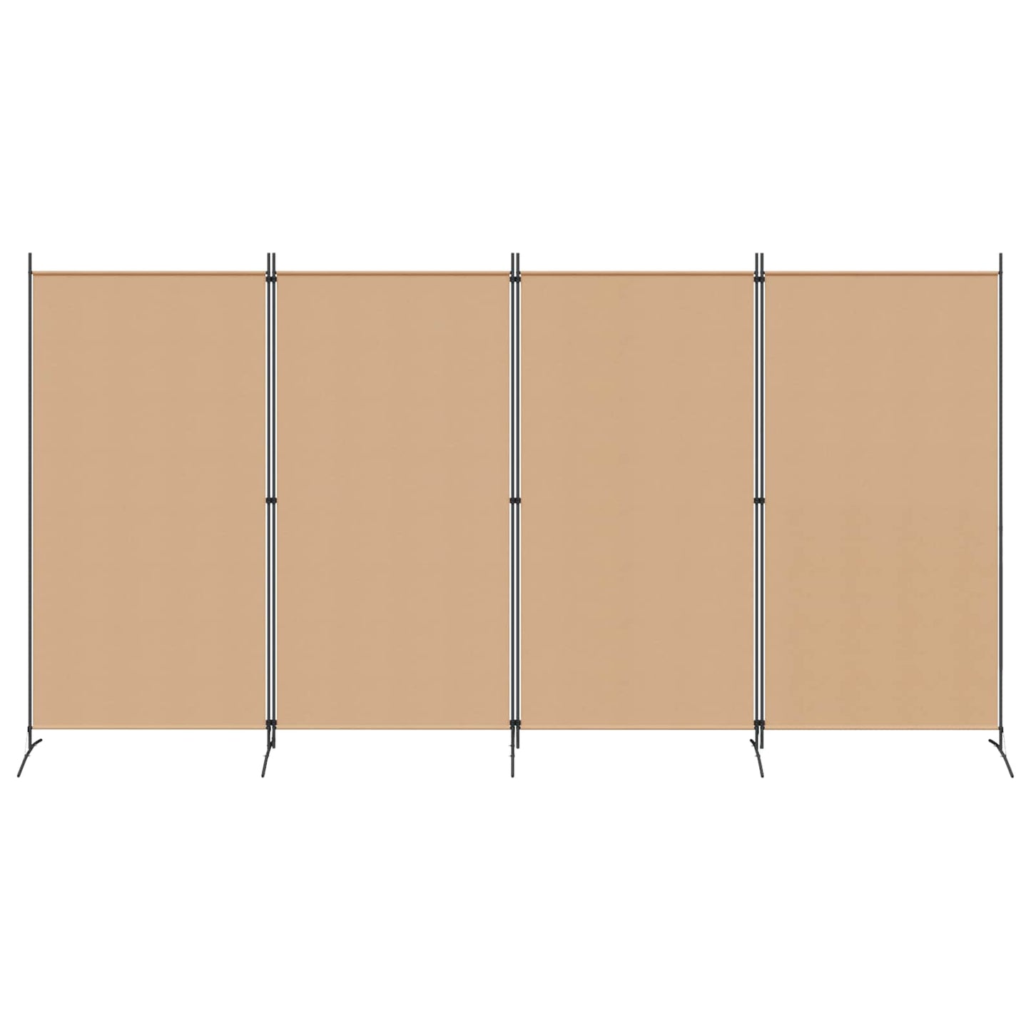 4-panel romdeler Beige 346 x 180 cm Stoff