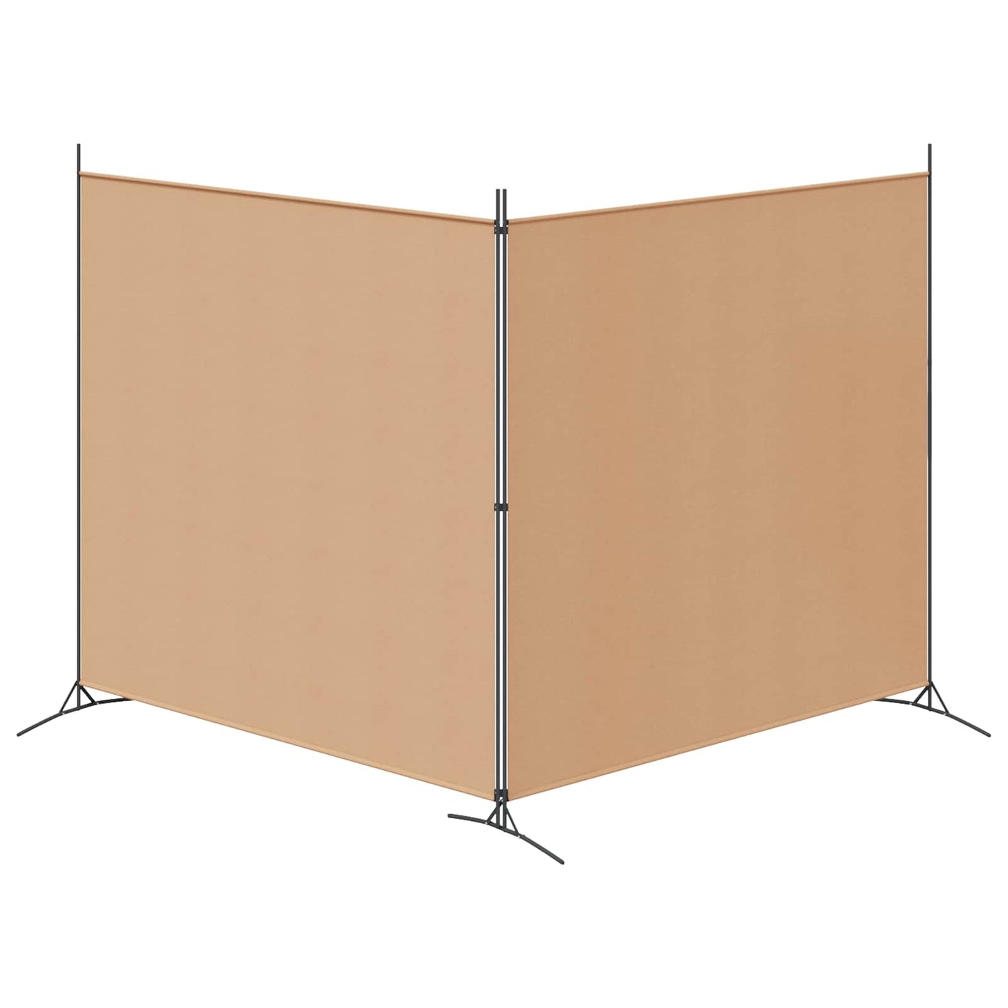2-Panels Rom Skillevegg Beige 348 x 180 cm Stoff