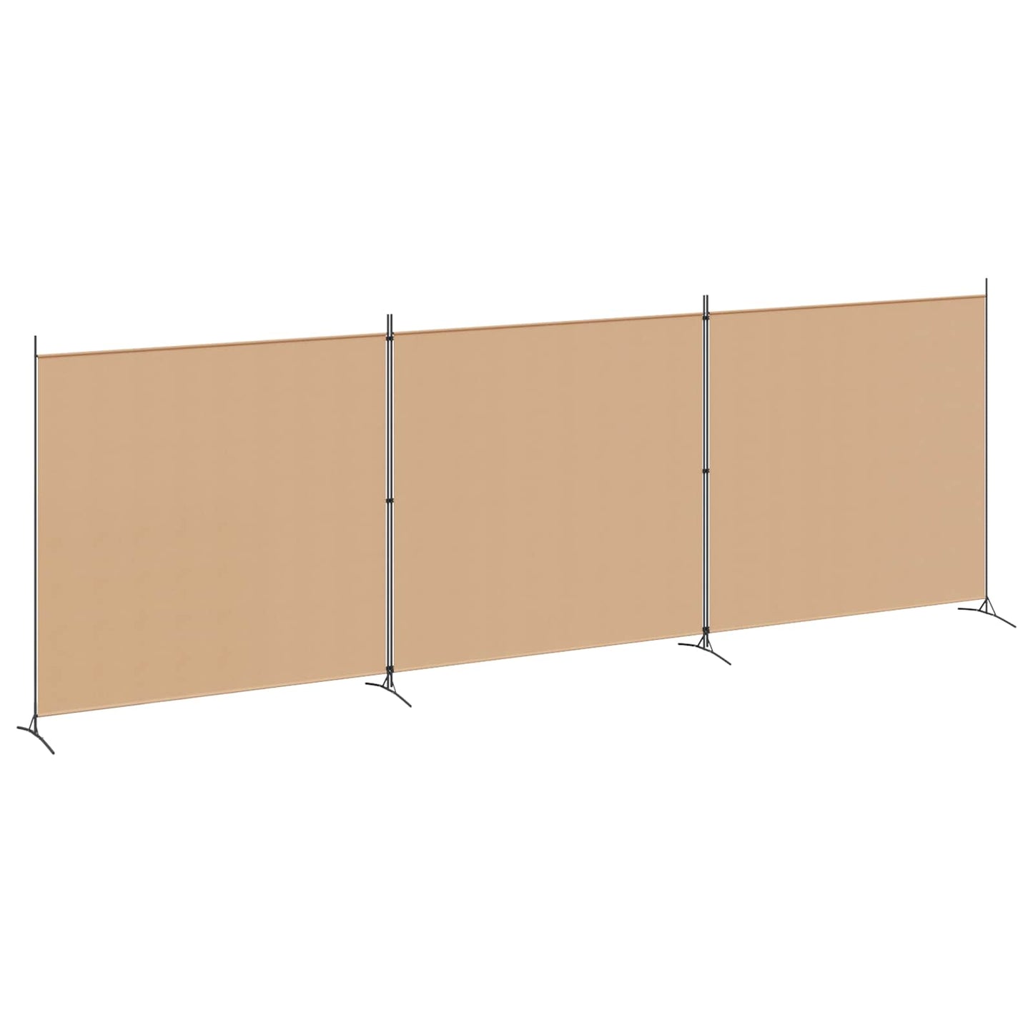 4-panel romdeler Beige 525 x 180 cm Stoff
