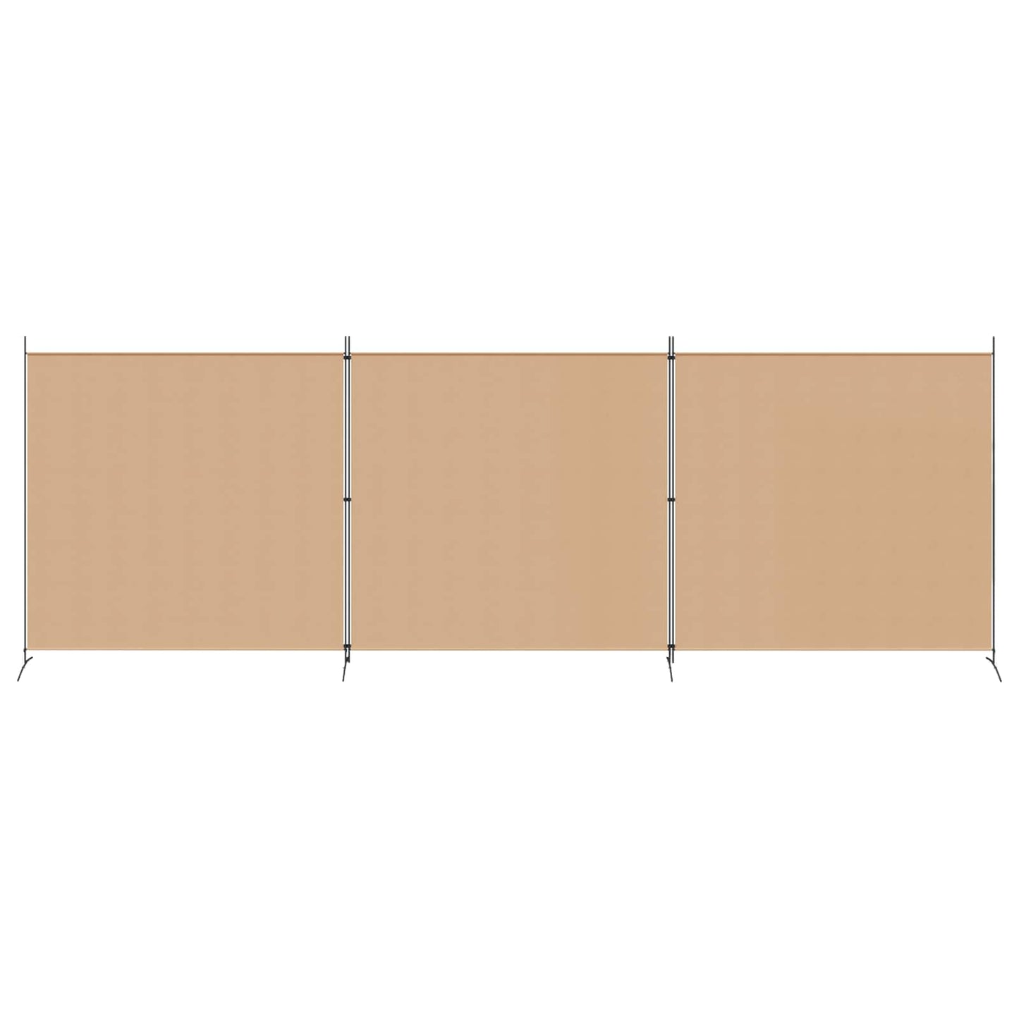 4-panel romdeler Beige 525 x 180 cm Stoff