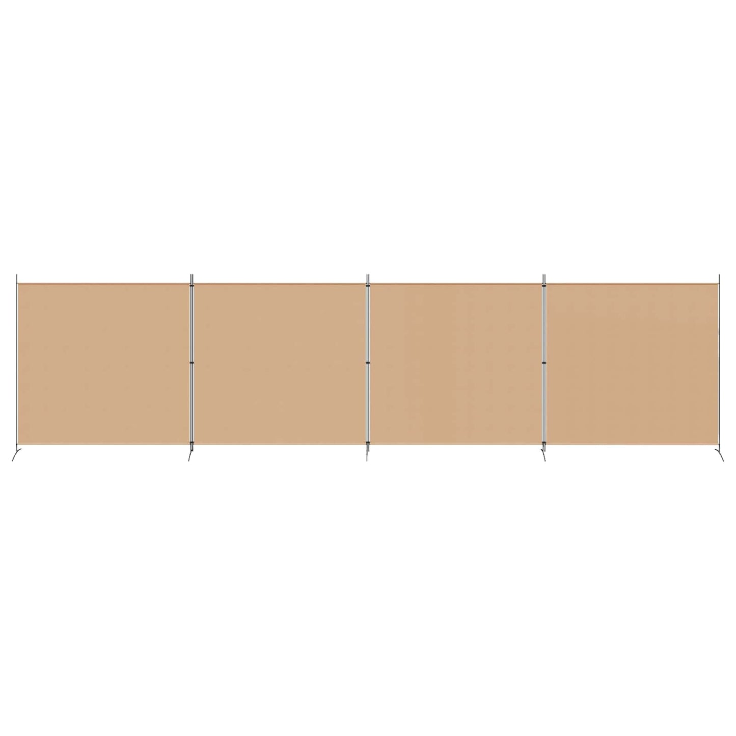 4-panel romdeler Beige 698 x 180 cm Stoff