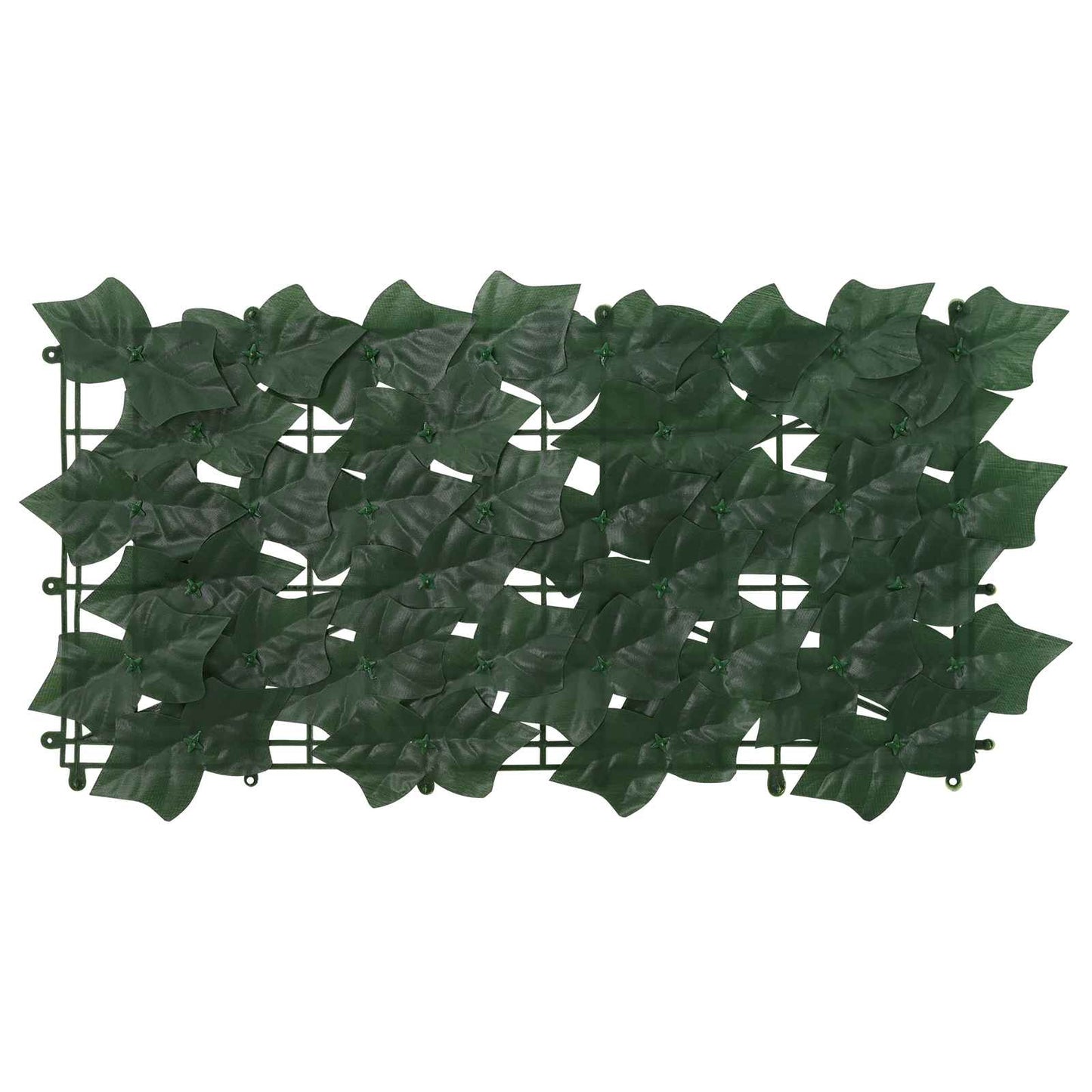 Balkong skjerm med blader Mørkegrønn 500 x 75 cm