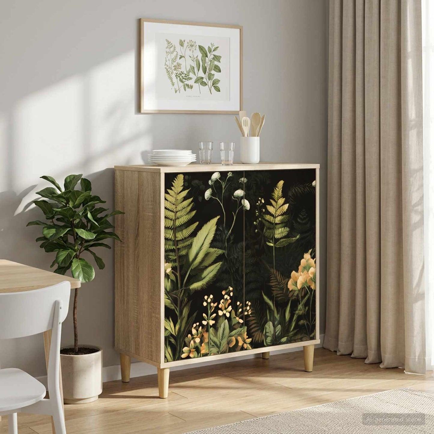Serviesskap RHENEN Sonoma 69 x 33 x 75 cm Konstruert tre