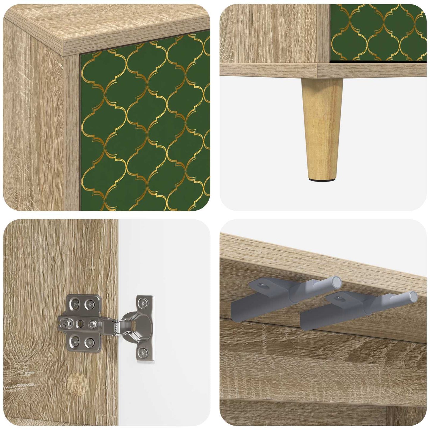 Serviesskap GELEEN Sonoma 69 x 33 x 75 cm Konstruert tre