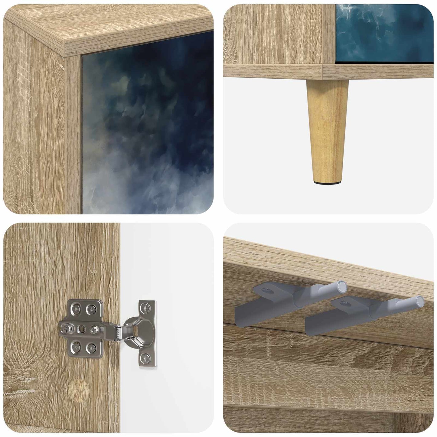 Serviesskap RAALTE Sonoma 69 x 33 x 75 cm Konstruert tre