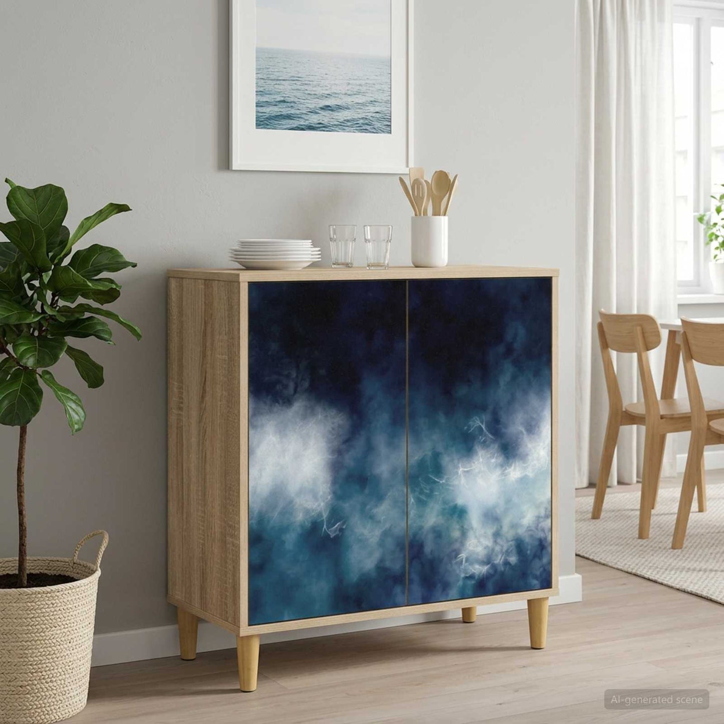 Serviesskap RAALTE Sonoma 69 x 33 x 75 cm Konstruert tre
