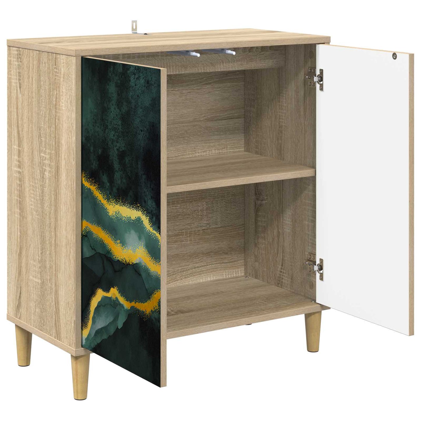 Serviesskap WIJHE Sonoma 69 x 33 x 75 cm Konstruert tre