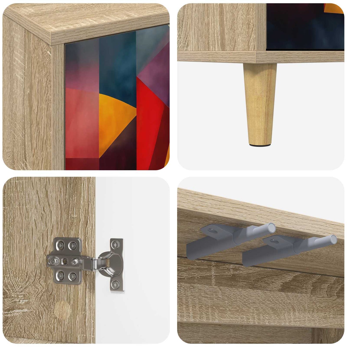 Serviesskap HEESCH Sonoma 69 x 33 x 75 cm Konstruert tre
