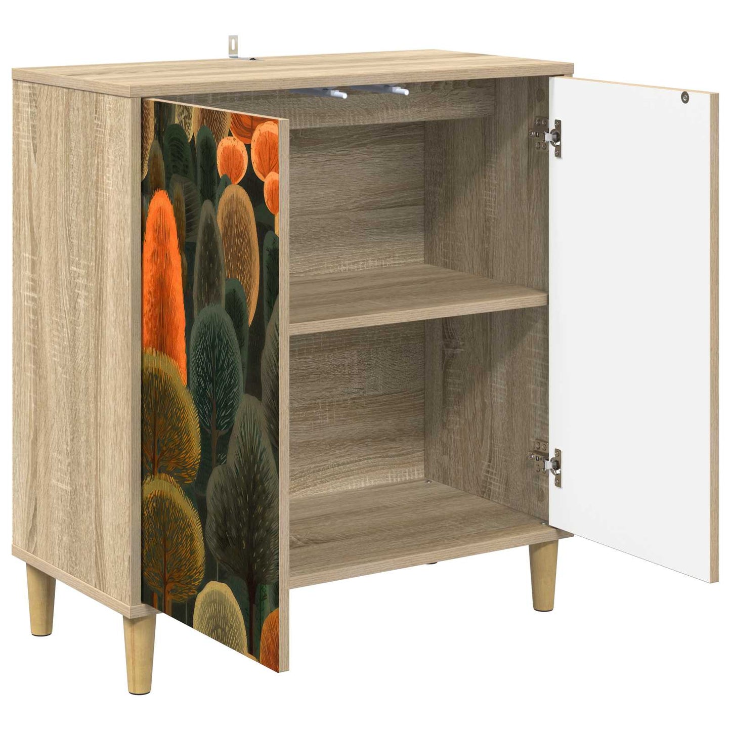 Serviesskap ZAANDAM Sonoma 69 x 33 x 75 cm Konstruert tre